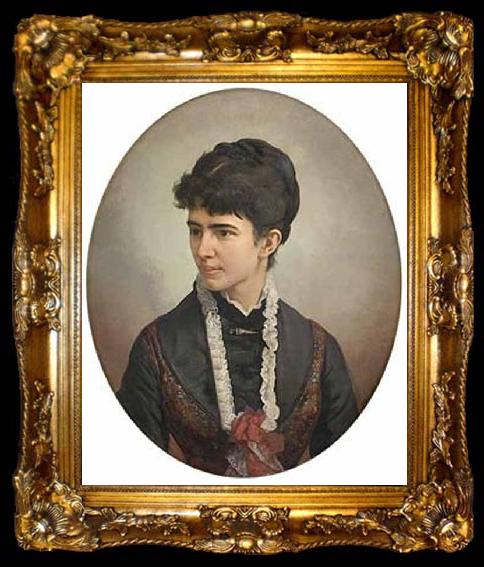 framed  Victor Meirelles Portrait of a woman, ta009-2